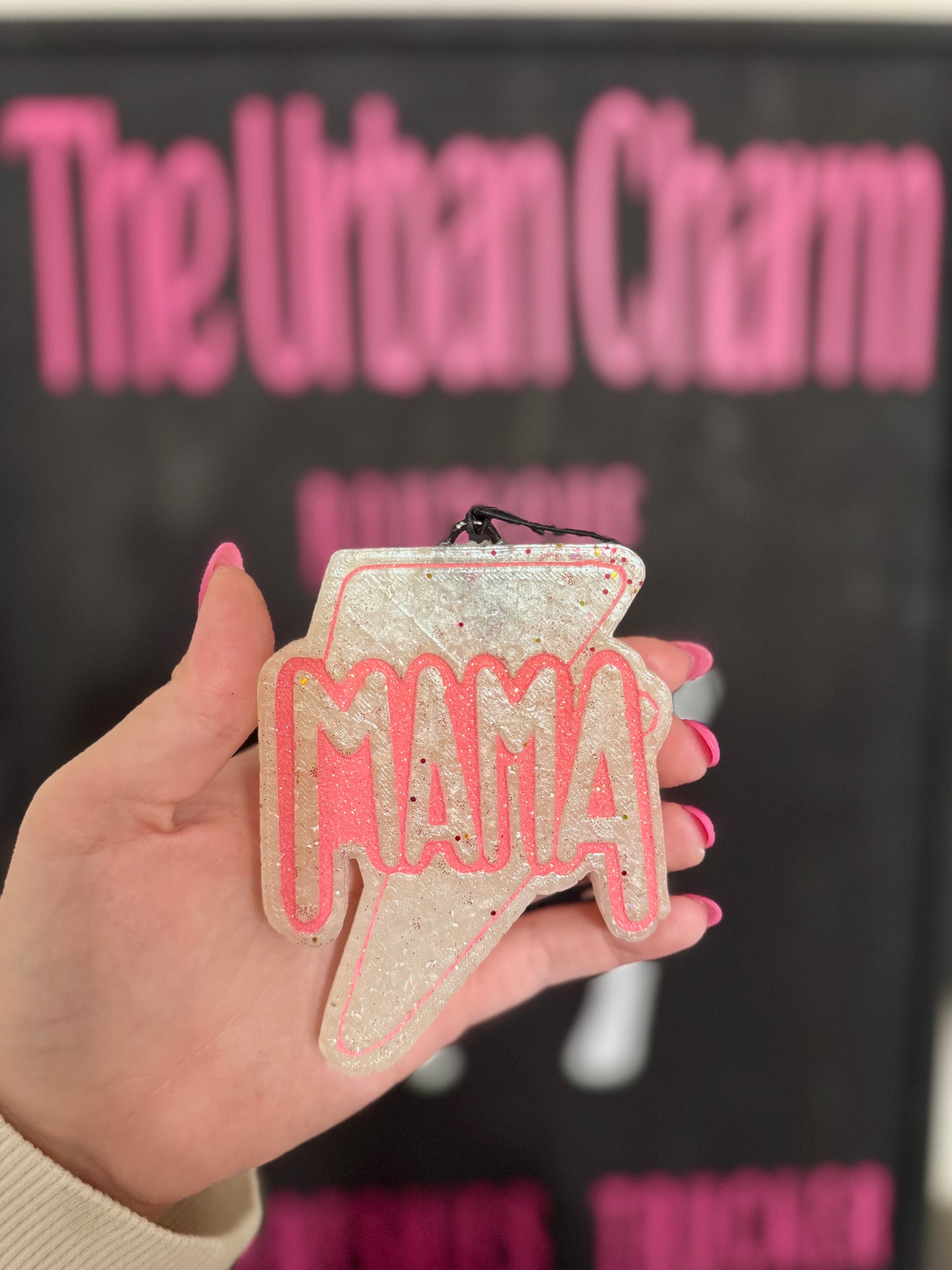 Mama Lightning bolt car freshie