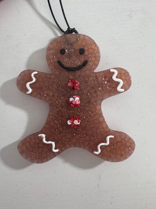 Gingerbread man car freshie