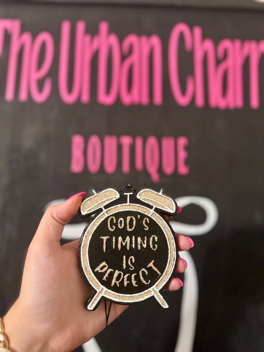 God’s Timing is Perfect Car Freshie