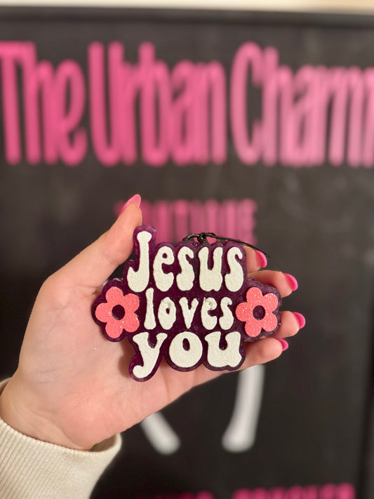 Jesus Loves You Car freshie