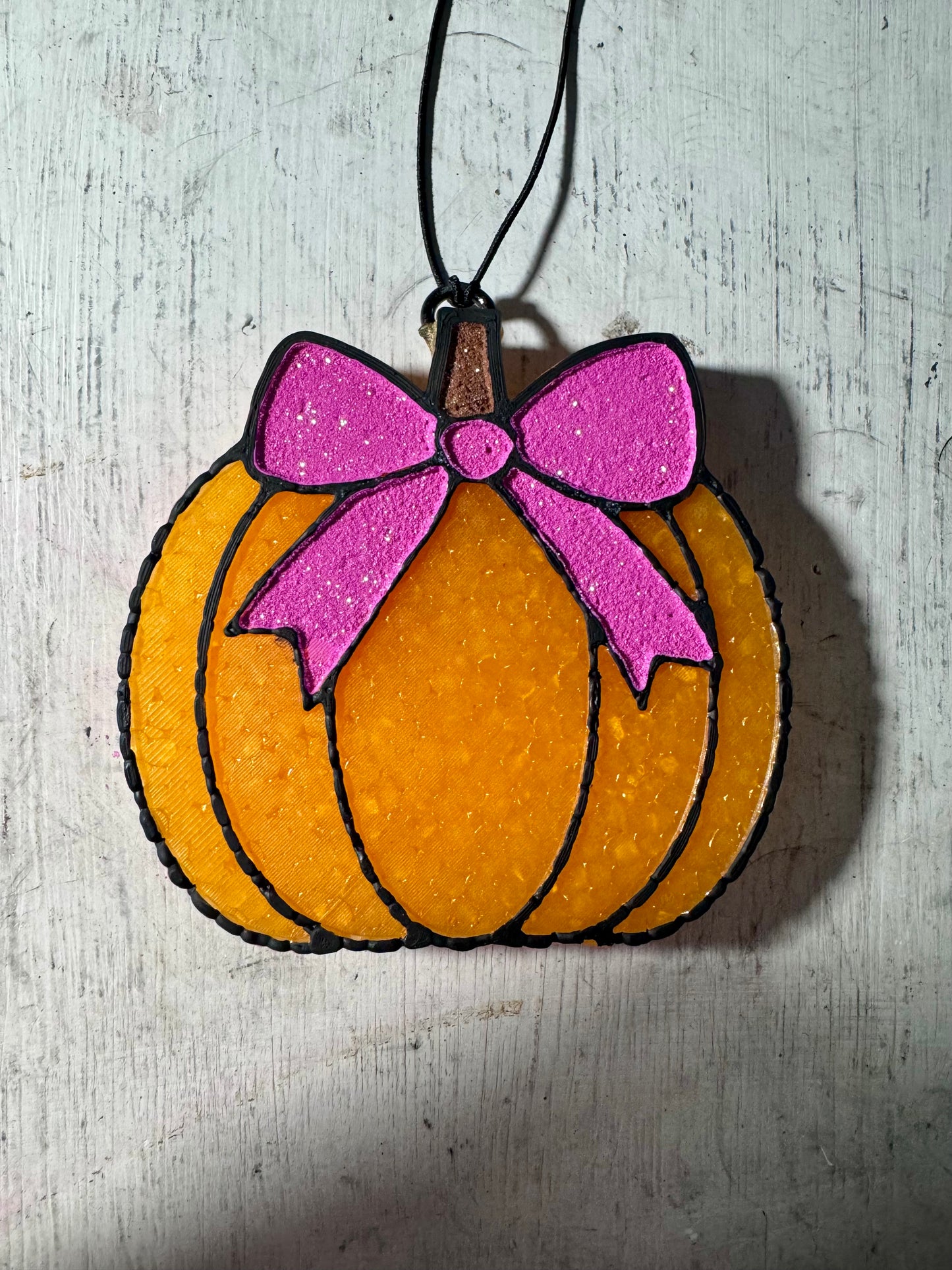 Pumpkin with bow Car Freshie