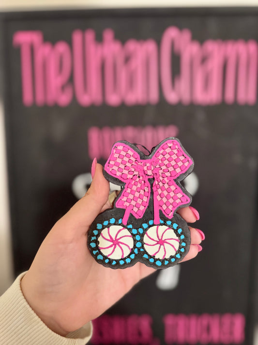 Pepermint with Bows Car Freshie