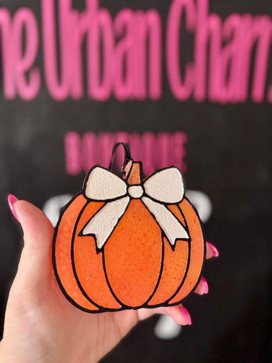 Pumpkin with bow Car Freshie