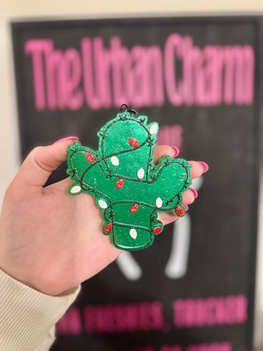 Christmas Cactus Car Freshie