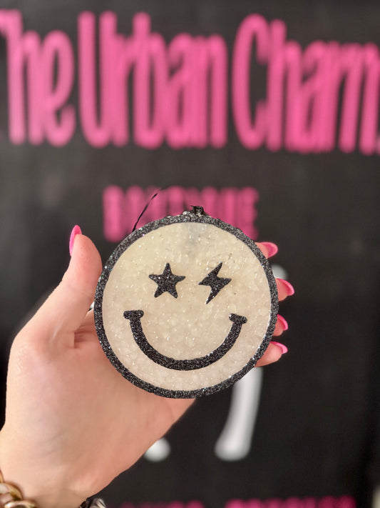 Lightning Smiley Face Car Freshie