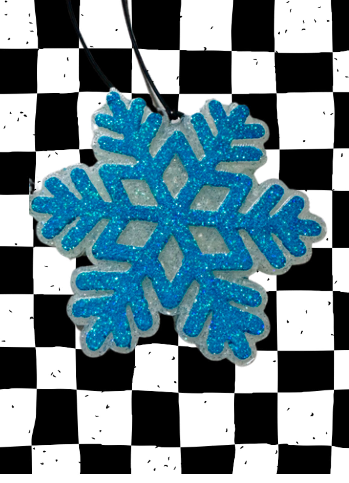 Snowflake car freshie